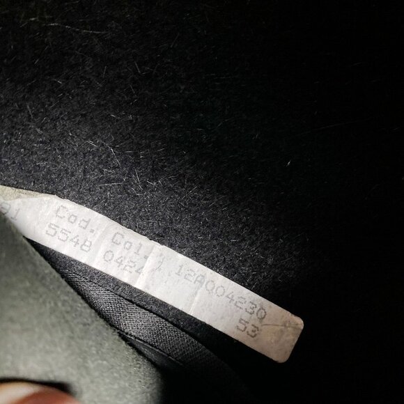 Vintage Borsalino Black Wool Mens's Fedora Hat Davide I 53cm - Picture 9 of 9